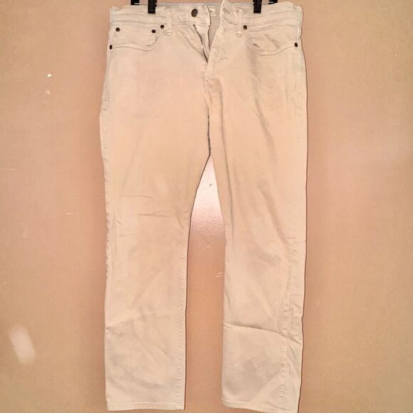 J. Crew Men's Straight Leg Khaki Jeans in Tan - Size 34/30 - Picture 7 of 10